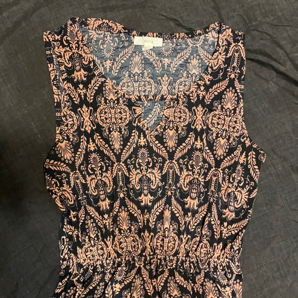Navy blue and baby pink short summer dress Size Medium(4-6)